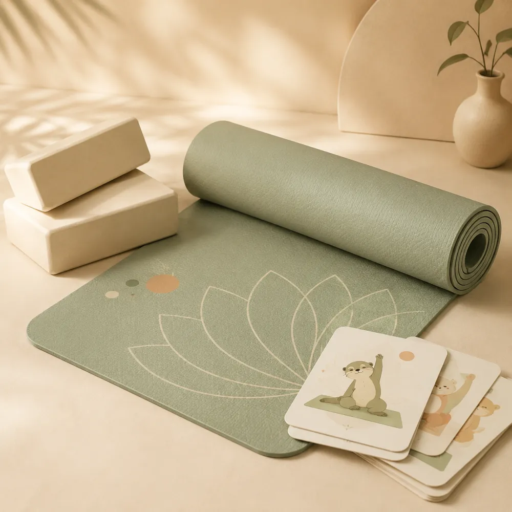 Kids Yoga Starter — Playful shapes for small movers.